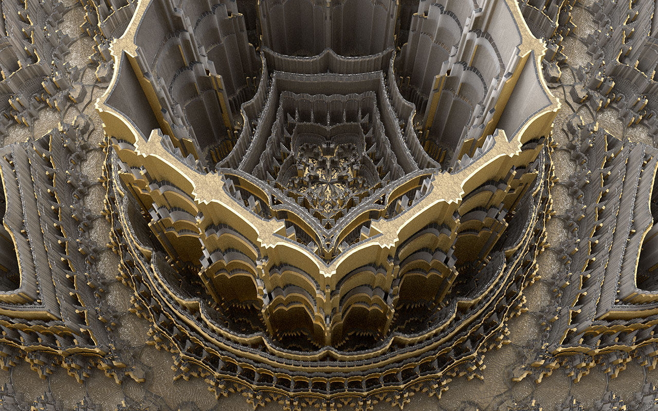 Algorithmic muqarna with gilded material