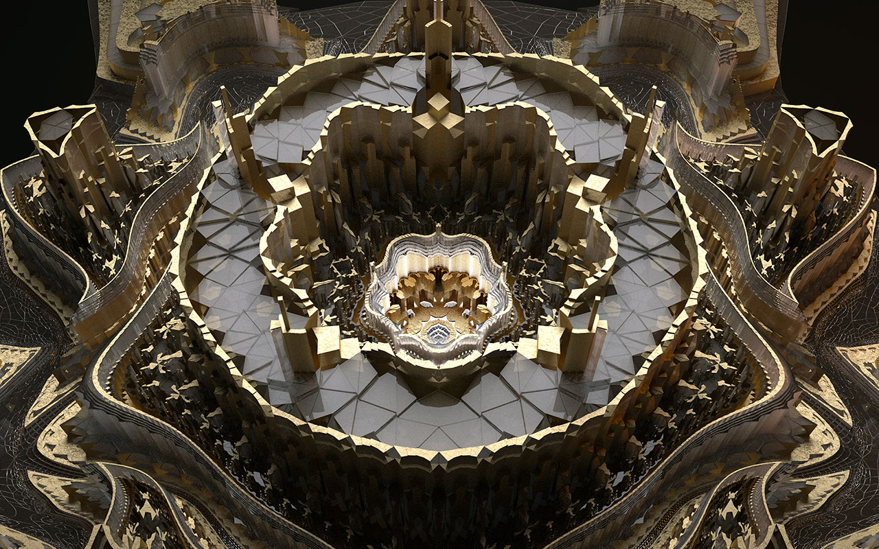 Hexagonal algorithmic muqarna