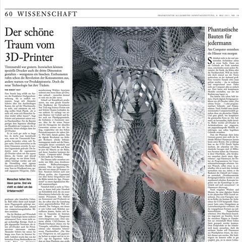 FAZ Frankfurter Allgemeine - Phantastische Bauten für Jedermann