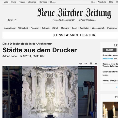 NZZ - Städte aus dem Drucker